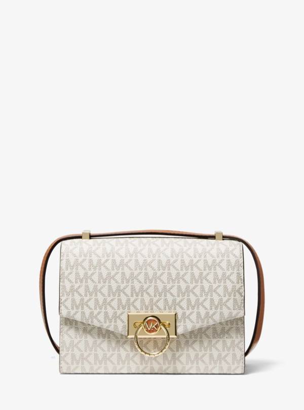Damske Crossbody Kabelka Michael Kors Hendrix Extra-Small Logo Convertible Hnedožltý Hnede - Kabelky Michael Kors Nejlevnejsi | LCFAW-1465